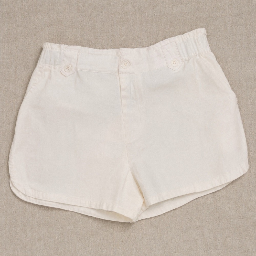 Clean Girl Elevated Basics White Chino Shorts‎ (S) 3 Inch Staple Summer Piece